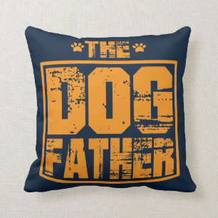 The Dog Father Worn Graphic Cushion