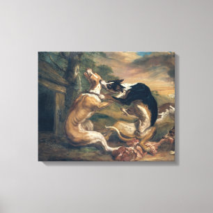 The Dog Fight, 1678 Canvas Print
