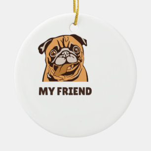 The Dog is My Friend Ceramic Tree Decoration