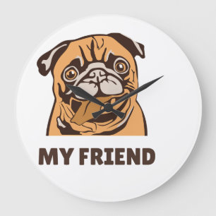 The Dog is My Friend Large Clock