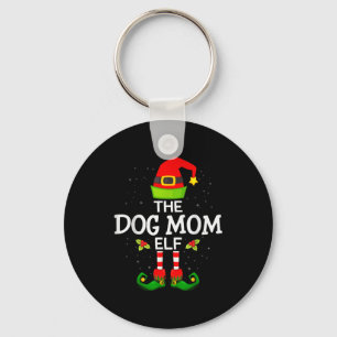The Dog Mom Elf Christmas Family Matching Pajama M Key Ring