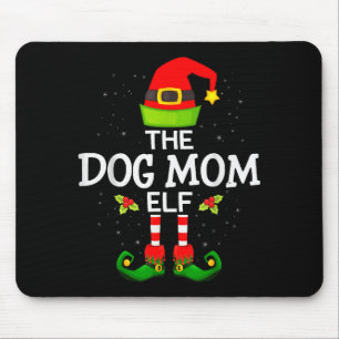 The Dog Mom Elf Christmas Family Matching Pajama M Mouse Mat