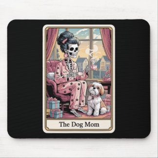 The Dog Mum Skeleton Tarot Card Funny Pet Lover Me Mouse Mat