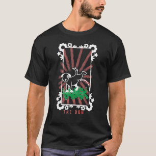 The Dog Tarot Card Graphic Dog Peeing And Grunge T-Shirt