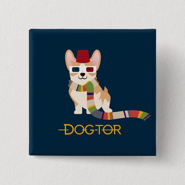 The DOG-tor 15 Cm Square Badge (Front)