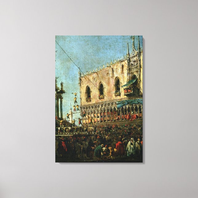 The Doge in the Shrove Tuesday Festival on the Pia Canvas Print (Front)