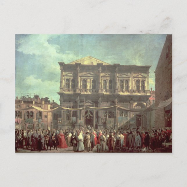 The Doge Visiting the Church and Scuola di Postcard (Front)