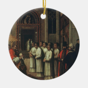 The Doge Ziani Meets Pope Alexander III (1105-81) Ceramic Tree Decoration