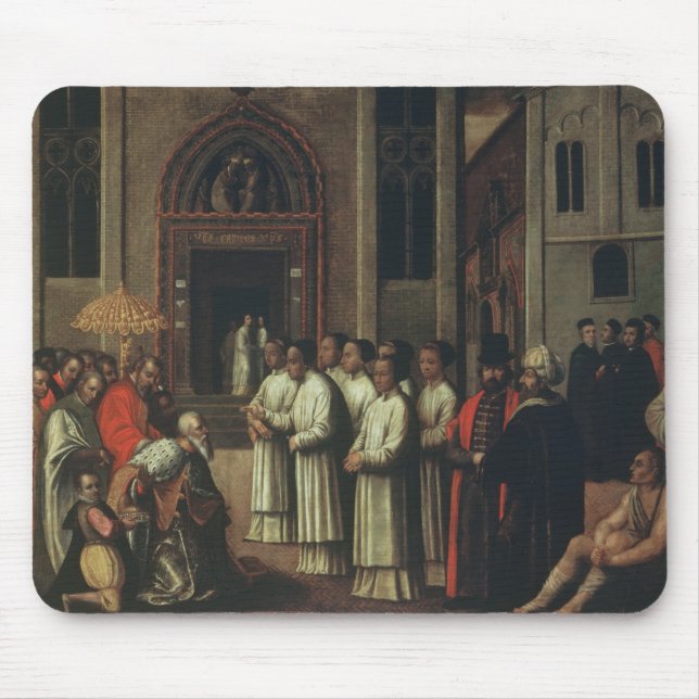 The Doge Ziani Meets Pope Alexander III (1105-81) Mouse Mat (Front)