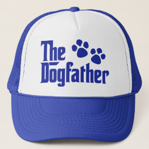 The Dogfather blue and white fun saying Trucker Hat
