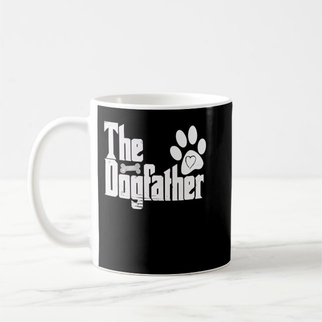 The Dogfather Bone Dog Lover Dad Funny Father's Da Coffee Mug (Left)