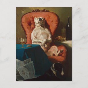 The Dogfather Don Smug Pug, aka Pug Daddy Postcard