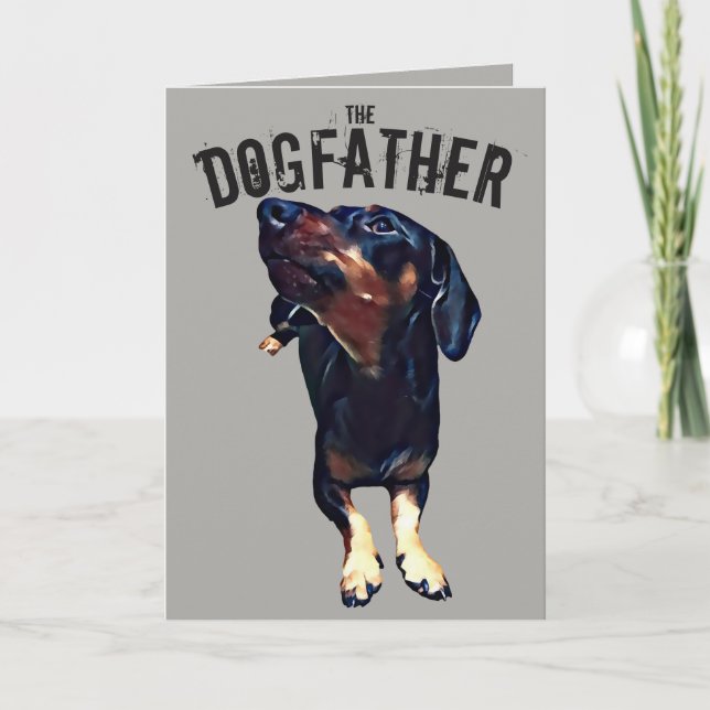 'The Dogfather' Howling Dex Father's Day Card (Front)