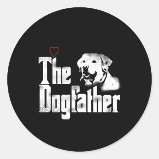 The Dogfather Labrador Dad Classic Round Sticker