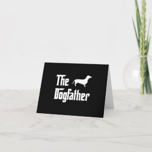The Dogfather Mens Dachshund Dog Lovers Thank You Card