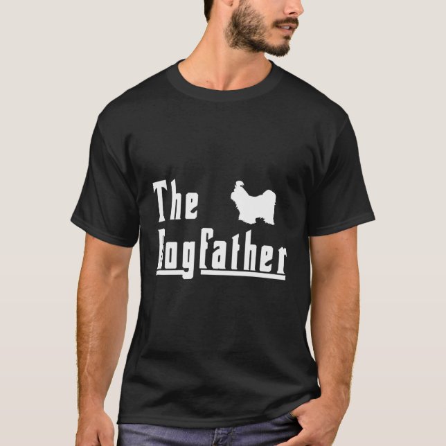 The Dogfather Shih Tzu Dog Mens Fathers Day Gift H T-Shirt (Front)
