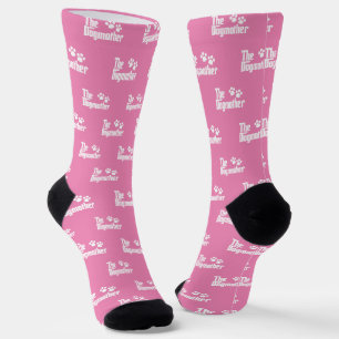 The Dogmother pink and white fun saying novelty Socks