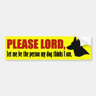 The Dog's Prayer Bumper Sticker