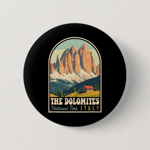 The Dolomites Italy Skiing Hiking Cycling Climbing 6 Cm Round Badge