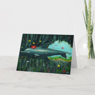 The Dolphin and the Crab were Friends Card