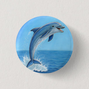 The Dolphin’s Silent Dance 3 Cm Round Badge