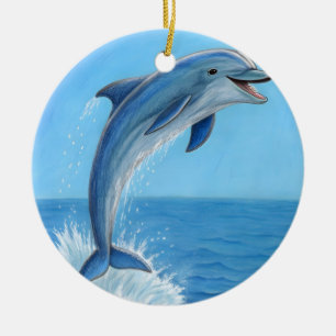 The Dolphin’s Silent Dance Ceramic Tree Decoration