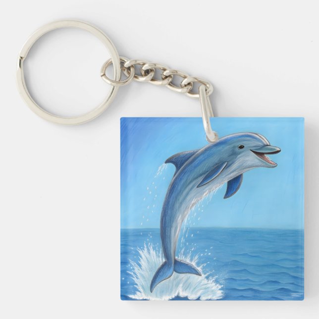 The Dolphin’s Silent Dance Key Ring (Front)
