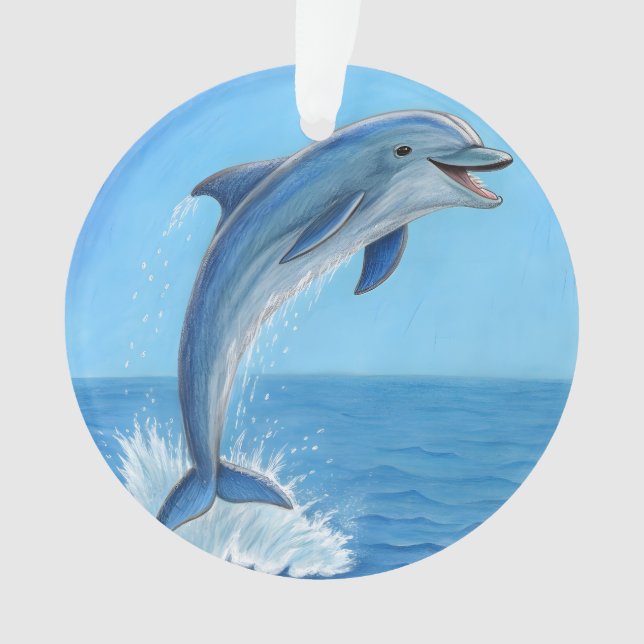 The Dolphin’s Silent Dance Ornament (Front)
