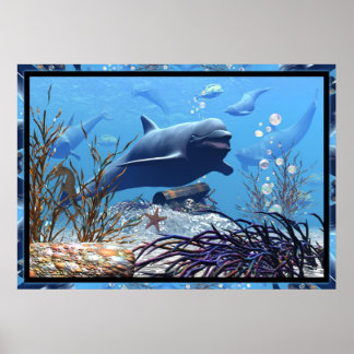 The Dolphins and The Treasure Chest Poster