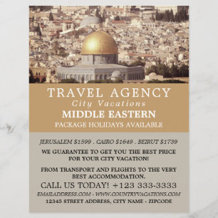 The Dome of the Rock, Jerusalem, Travel Agency Flyer