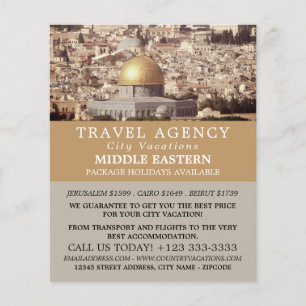 The Dome of the Rock, Jerusalem, Travel Agency Flyer