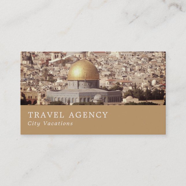 The Dome of the Rock, Jerusalem, Travel Agent Business Card (Front)