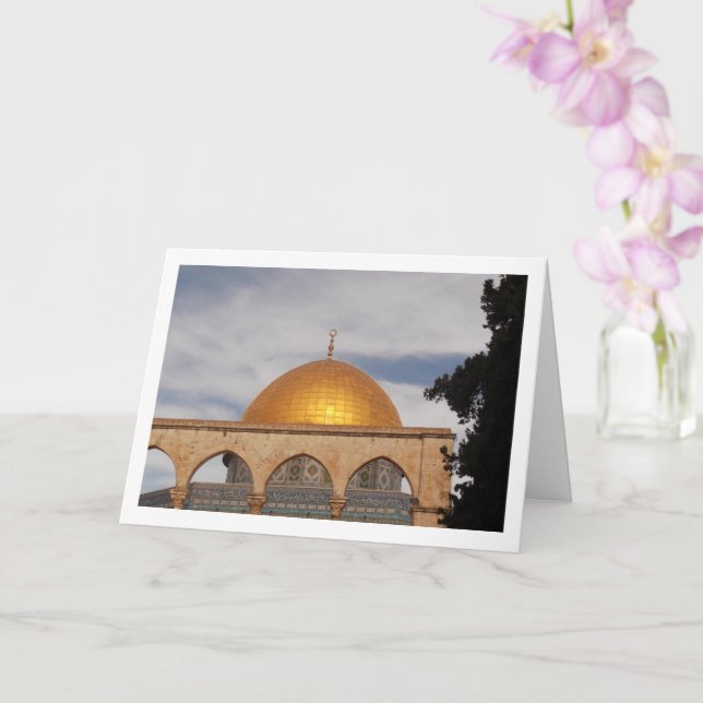 The Dome Of The Rock, Temple Mount, Jerusalem Card (Orchid)