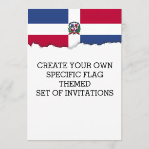 The Dominican Republic Flag Invitation