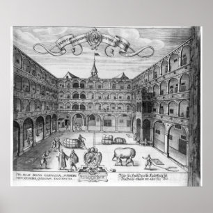 The 'Domus Germanorum' in Venice, 1616 Poster
