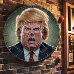 The Donald  Dartboard<br><div class="desc">Picture of Donald Trump Dart Board. A humourous dartboard featuring a caricature of Donald Trump, with a bullseye on his nose. Perfect for a game night with friends or for displaying in your home. A round dartboard featuring a caricature of Donald Trump. The target is centred on his face, with...</div>