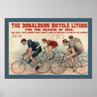 The Donaldson Bicycle Lithos ~ Vintage Advertising Poster