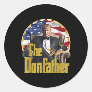 The Donfather, Funny Trump 2024, The Comeback Classic Round Sticker