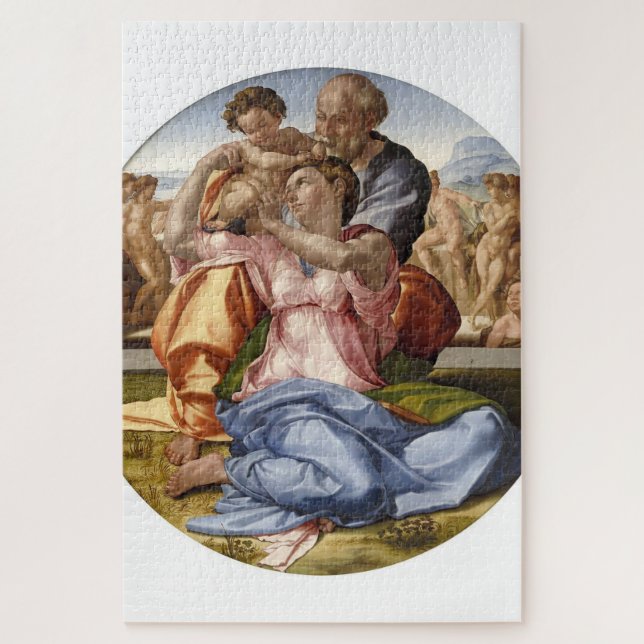 The Doni Tondo: Michelangelo's Holy Family Jigsaw Puzzle (Vertical)