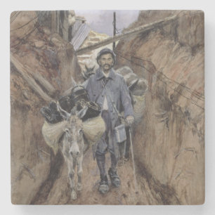 The Donkey, Somme, 1916 Stone Coaster