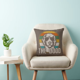 The Dood Vintage Goldendoodle Golden Doodle Dog Cushion