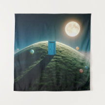 The Door Beneath the Moon – Surreal Dreamcore Art