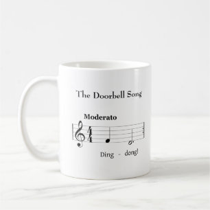 The Doorbell Song Humourous Music Score Coffee Mug