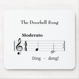 The Doorbell Song Humourous Music Score Mouse Mat