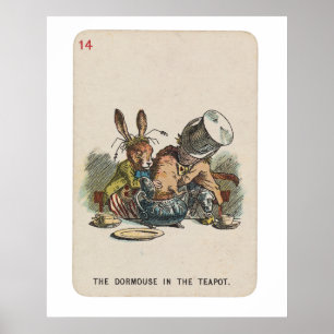 THE DOORMOUSE IN TEAPOT - ALICE IN WONDERLAND POSTER