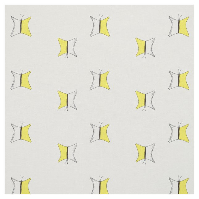 The Double Coloured Wings of a special "B" I saw! Fabric (Swatch)