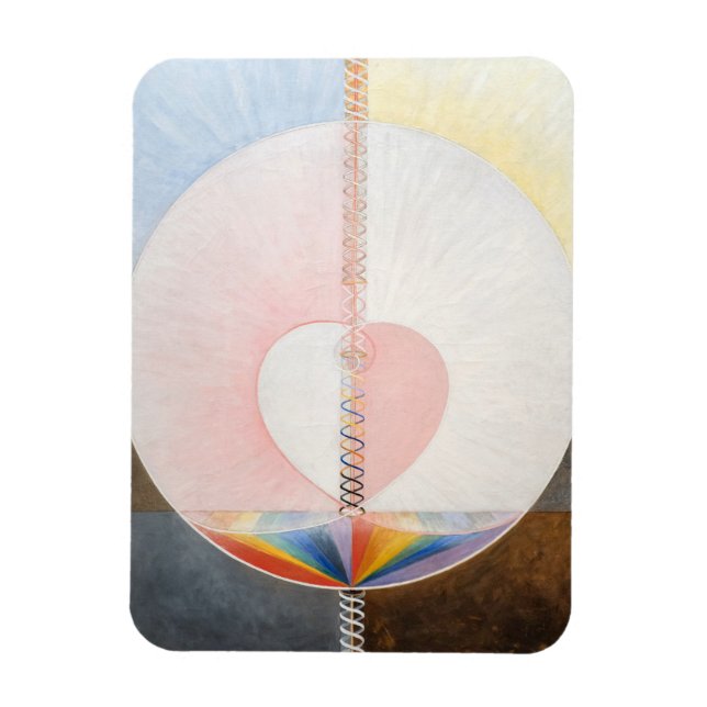 The Dove, No. 1, Hilma af Klint, Heart  Magnet (Vertical)
