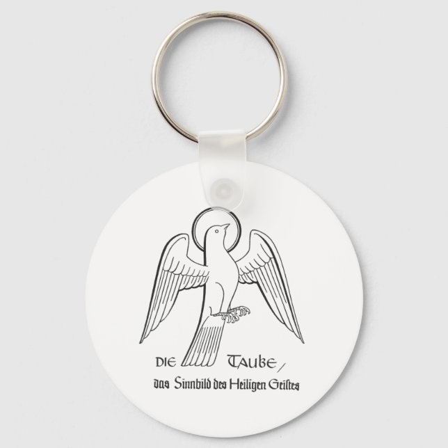 The Dove-the symbol of the Holy Spirit Key Ring (Front)