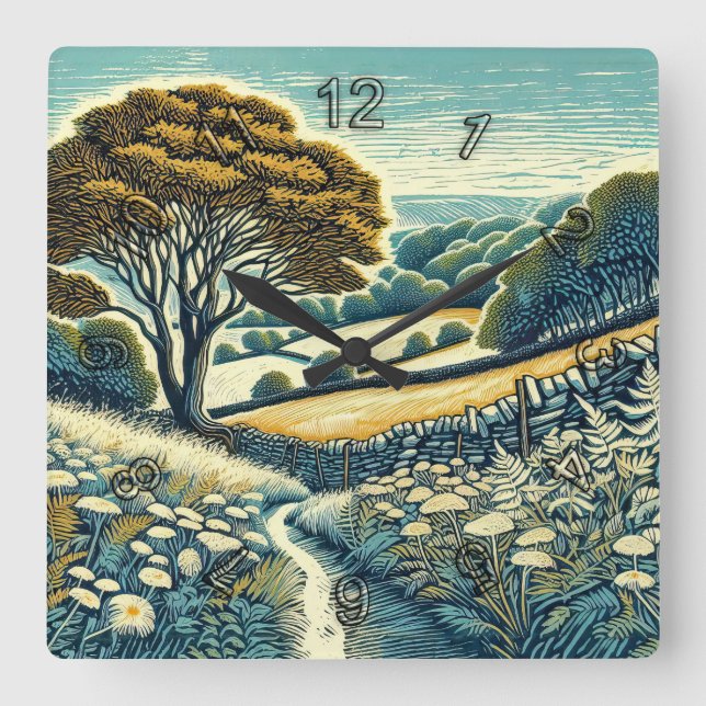 The Downs Square Wall Clock (Front)