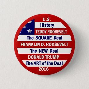 The Downward Arc of U.S. history 6 Cm Round Badge